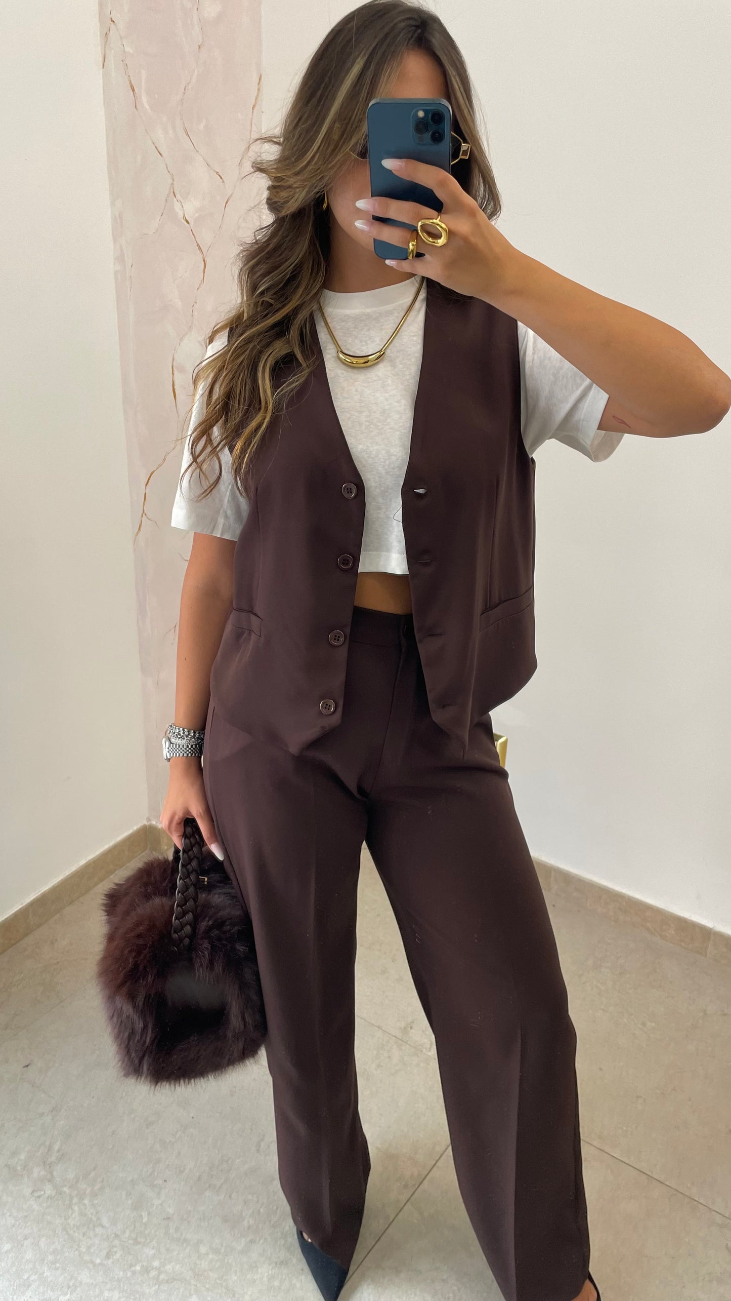 COORDSET SMANICATO MARRONE