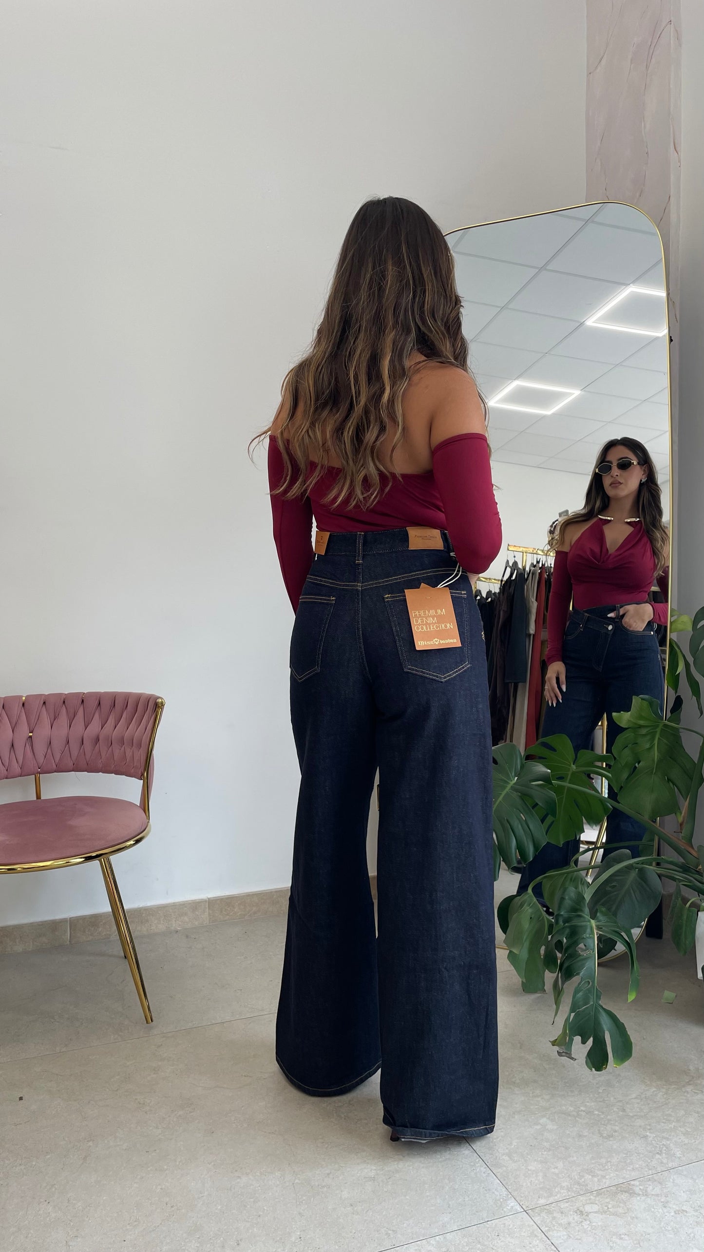 JEANS BLU BUSTINO INCROCIO