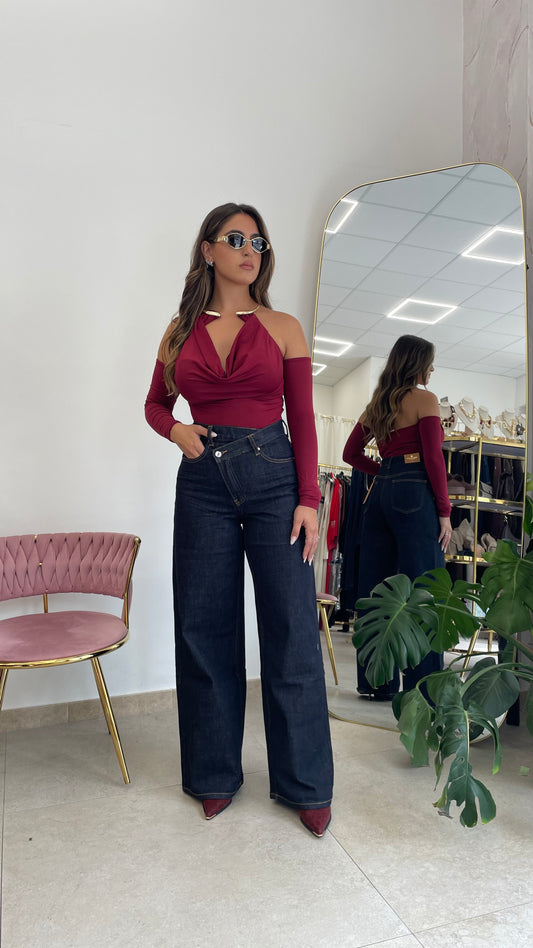 JEANS BLU BUSTINO INCROCIO