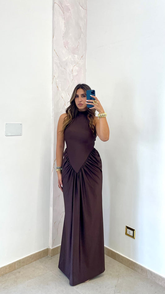 DRESS UNICA MARRONE