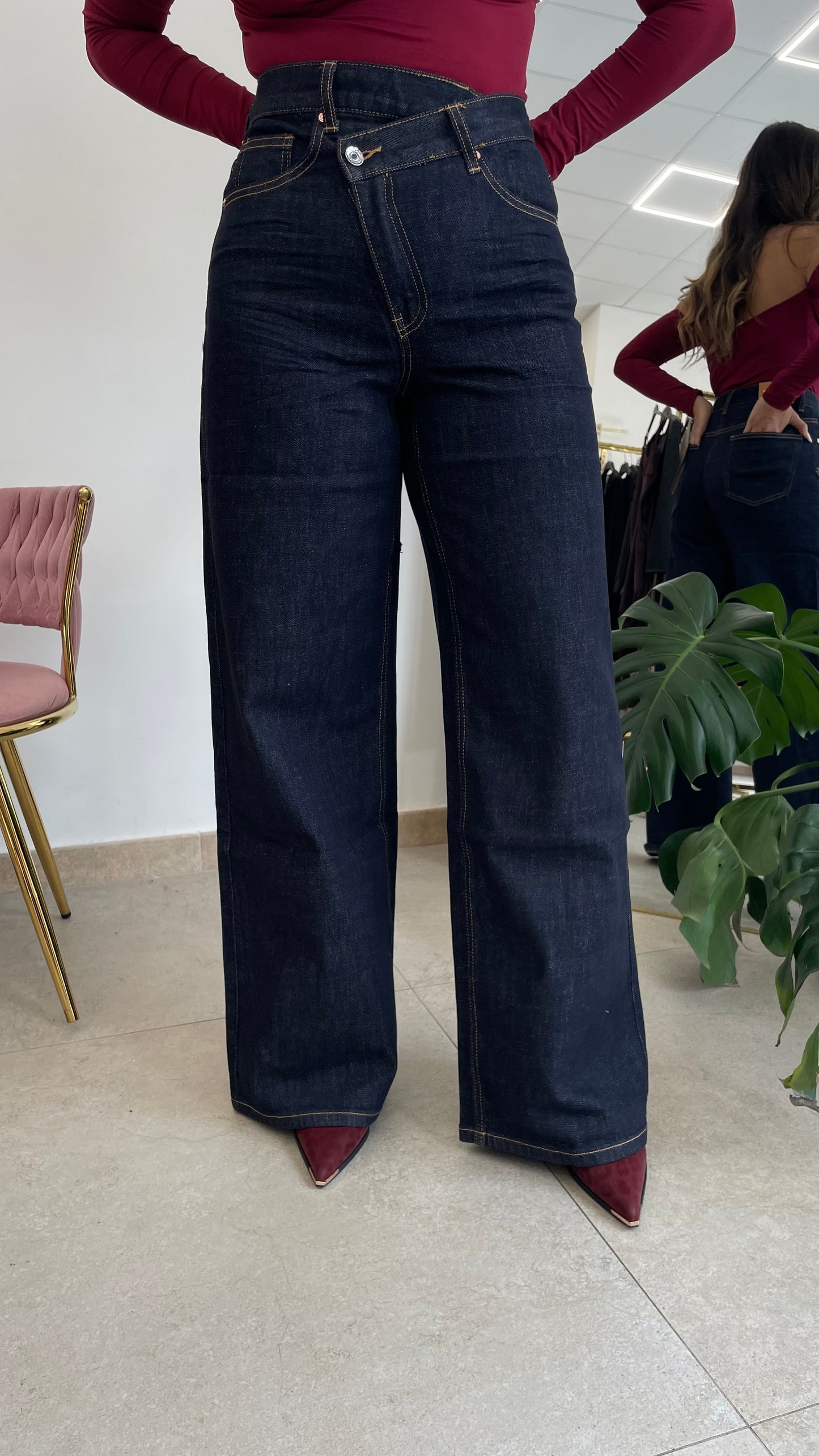 JEANS BLU BUSTINO INCROCIO