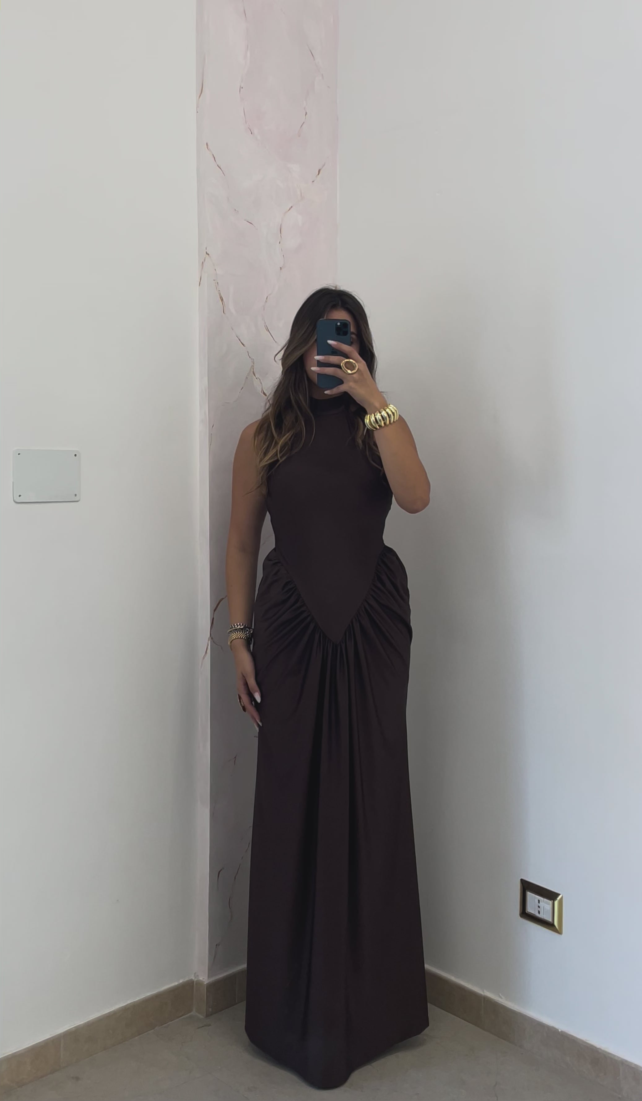 DRESS UNICA MARRONE